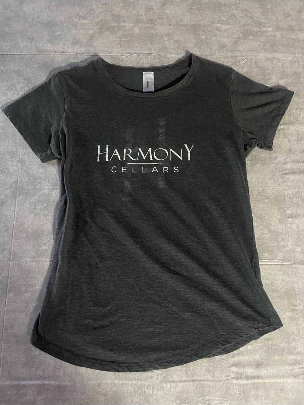 Bella Canvas Black Harmony Cellars Logo Tee